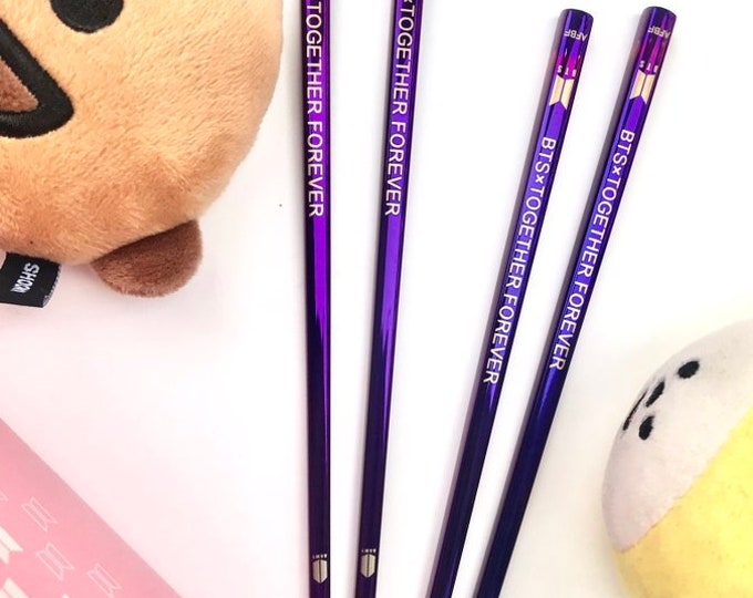 RESTOCK BTS Chopsticks Together Forever 1 Pair Metal Etsy