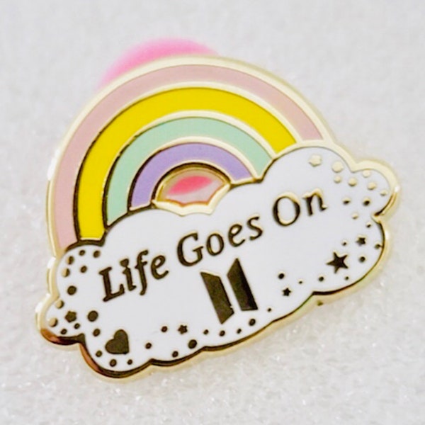 BTS Pin Life Goes On Rainbow Pin BT21 Sunshine - KPop Hallyu Korea Bangtan SUGA D-day tour