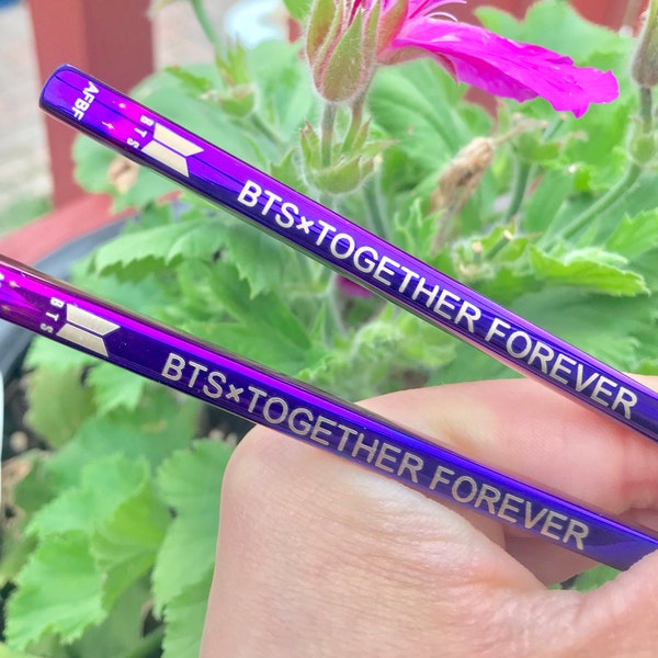 RESTOCK BTS Chopsticks Together Forever - 1 Pair Metal Chopsticks Korea Kpop Hallyu Bangtan