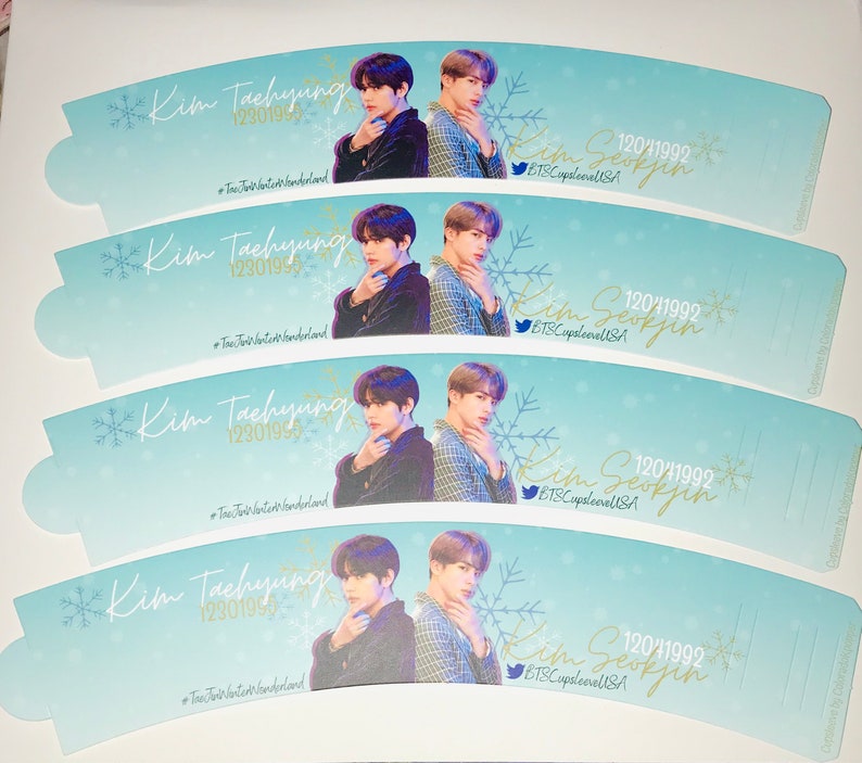 BTS Taejin Cupsleeve Taehyung and Jin