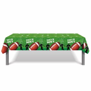 Football Theme Party Tablecloth,Football Disposable Table Cover,Football Game Day Party Supplies,Birthday Decor,Super Bowl Field Day Game