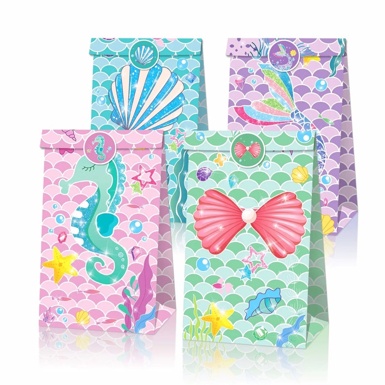 Mermaid Favors BagsGift BagsCandy BagsTreat BagsMermaid Birthday DecorationsMermaid Baby Shower ShowerUnder The Ocean Party