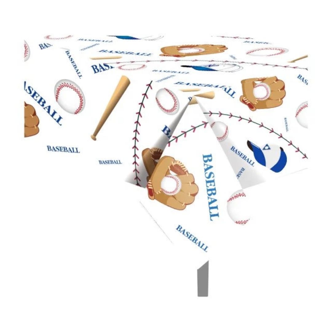 Baseball Theme Party Disposable Tablecloth, Baseball Sports Game Party