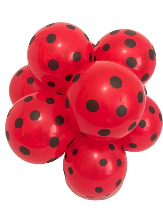 15 Red & Black Polka Dots Balloons Ladybug Theme Party - Etsy