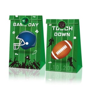 Football touchdown theme party favor bags,Treat Bags,Candy Bags,Gift Bags,Football Party Table Decor,Super Ball Game Day,Birthday Decor