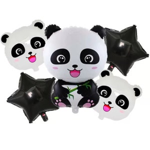 Panda Party Decoration Balloons, Panda Birthday Decor, Panda Baby Shower Supplies, Panda Foil Balloons