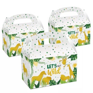 Jungle Safari Party Favors Gift Boxes,Wild Animals Party Decor,Candy Boxes,Treat Boxes Birthday party Decorations