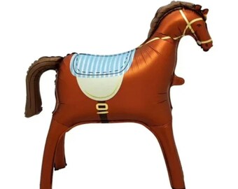 Rodeo Horse Balloon, Cowboy Birthday Decor, Western Party Supplies, Big Horse Foil Balloon 35”