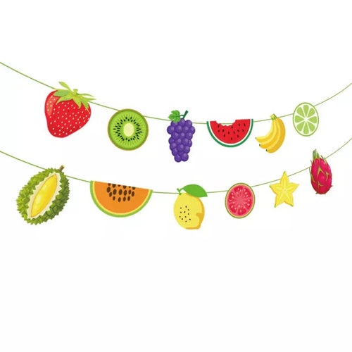 Tutti Frutti Party Garland Banner Tropical Fruit Summer Party - Etsy