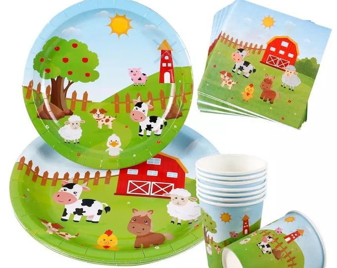 Mini Farm Plates 8ct. Etsy