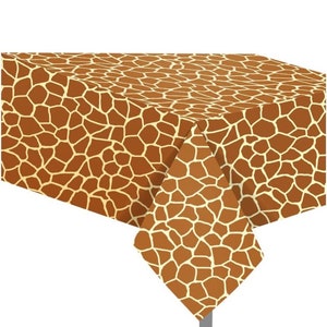 Safari Giraffe Print Tablecloth,Giraffe Plastic Table Cover,Giraffe Birthday Decor,Giraffe Baby Shower,Jungle Party,Disposable Tablecloth