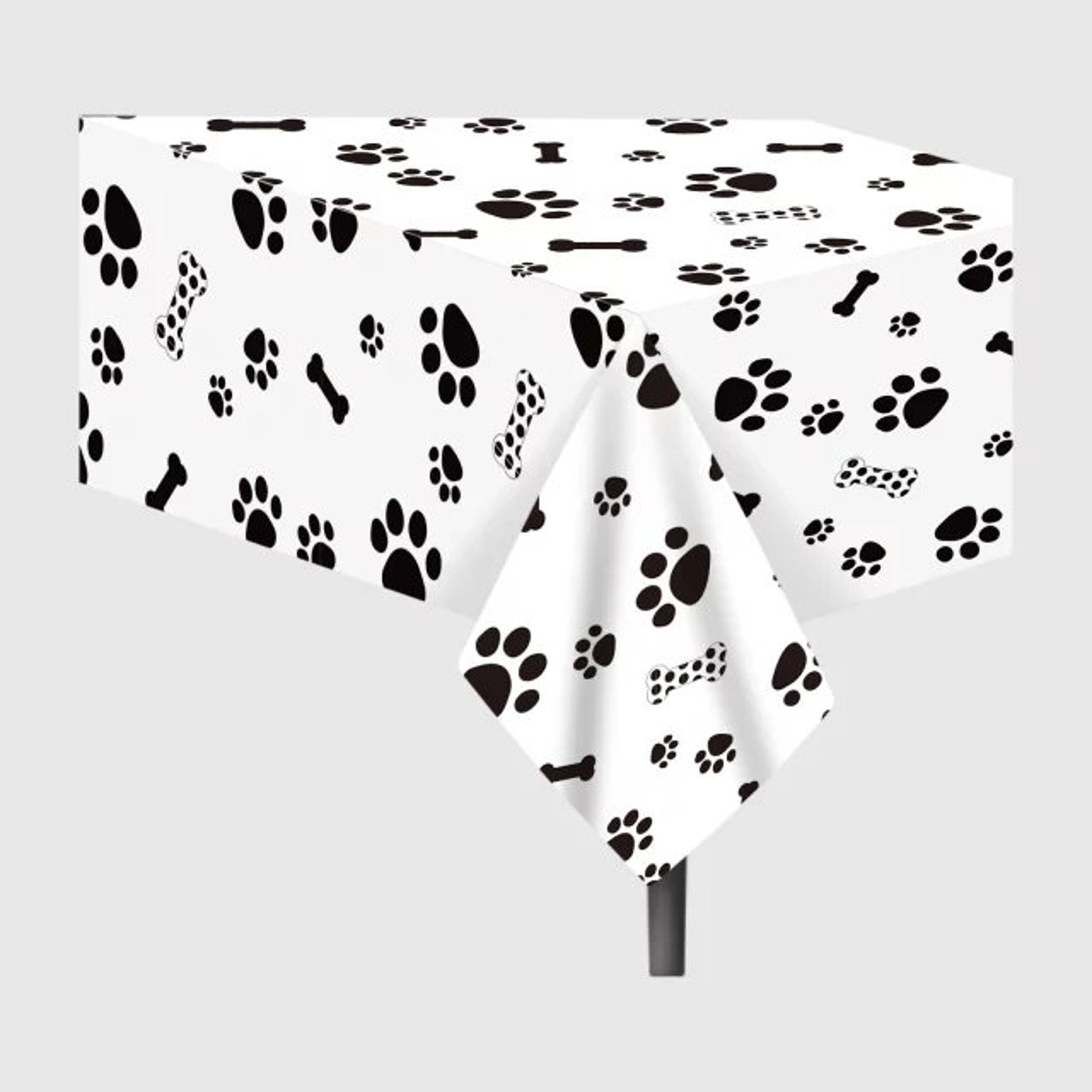 Paw Dog Theme Disposable Tablecloth Dog Foot Print Table Etsy