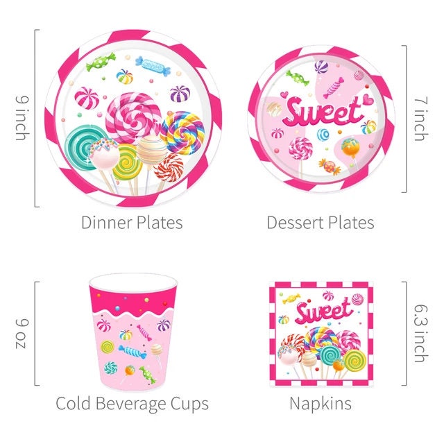Candy Tableware Set - Serves 8