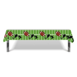 Football Disposable Plastic Tablecloth ,Football Party Table Cover,Super Bowl Party Decor,Football Touchdown Birthday Decor