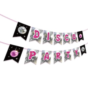 70&#39;s Disco Party Backdrop Banner,Disco Ball Tablecloth,Disco Ball Foil Balloons,Last Disco,Bachelorette Party,Birthday Decorations