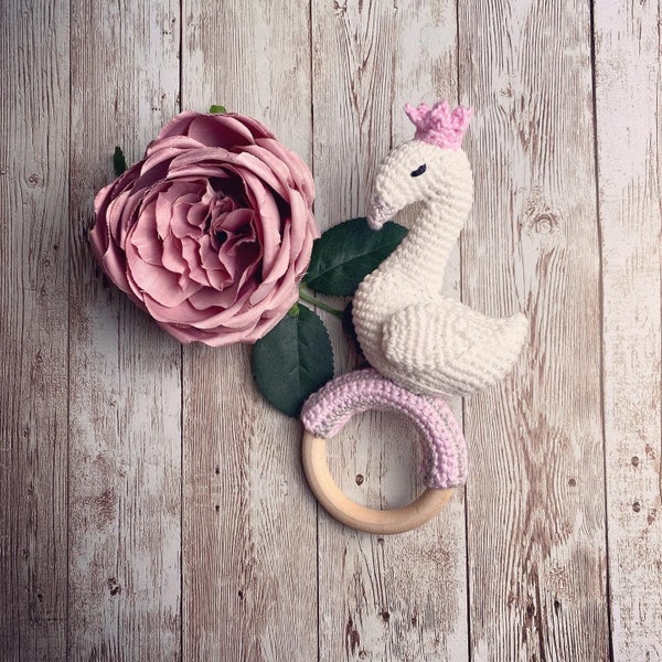 Pink Baby Rattle - Etsy