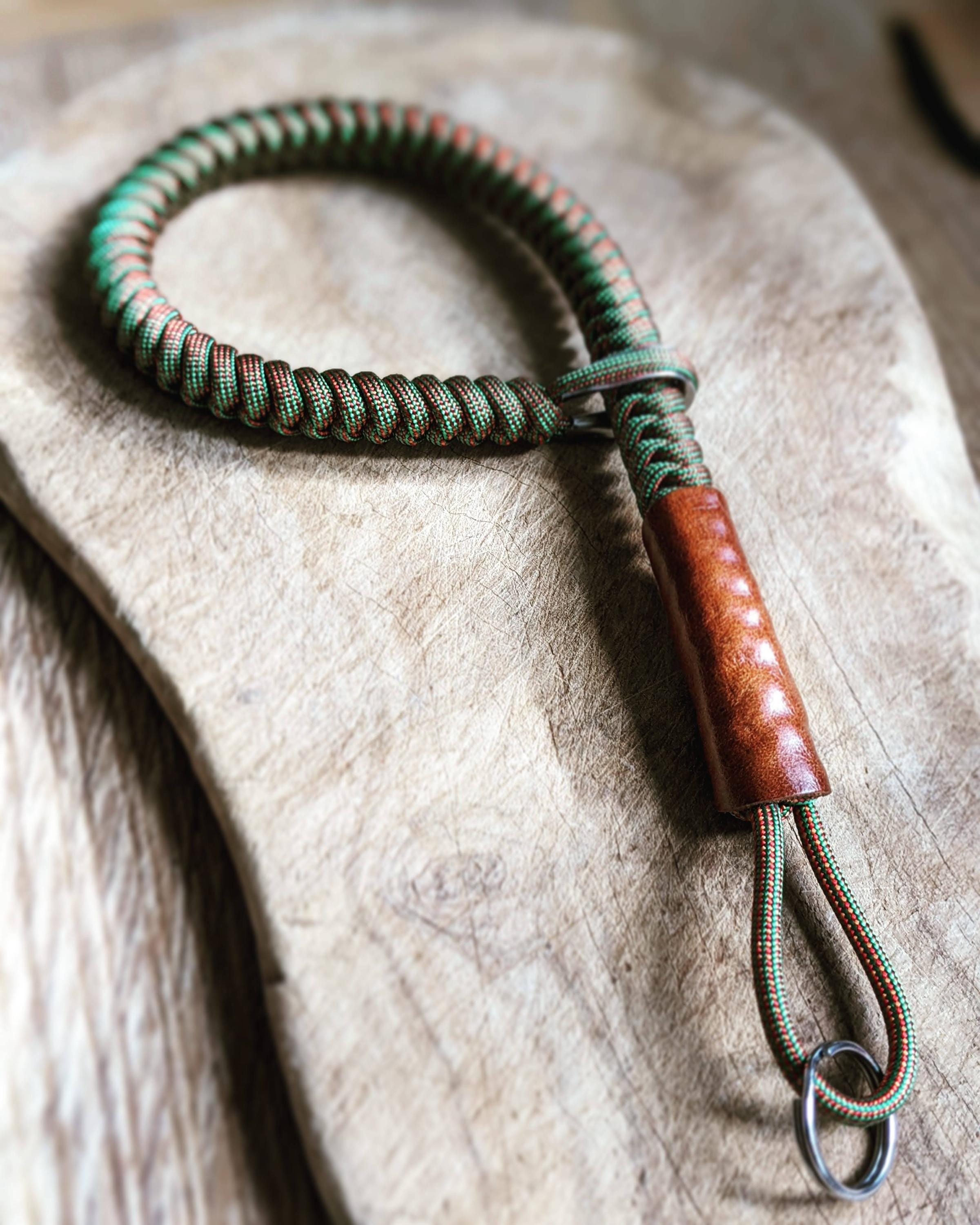 Camera Wrist Strap Handmade Leather ParacordUK Made DSLR Accessory
