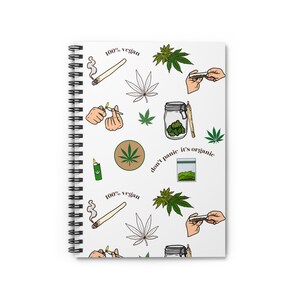 Stoner Spiral Notizbuch - Lineal, Unkraut Notizbuch, Unkraut Spiral Notizbuch, Kiffer Geschenk, 420 Geschenk