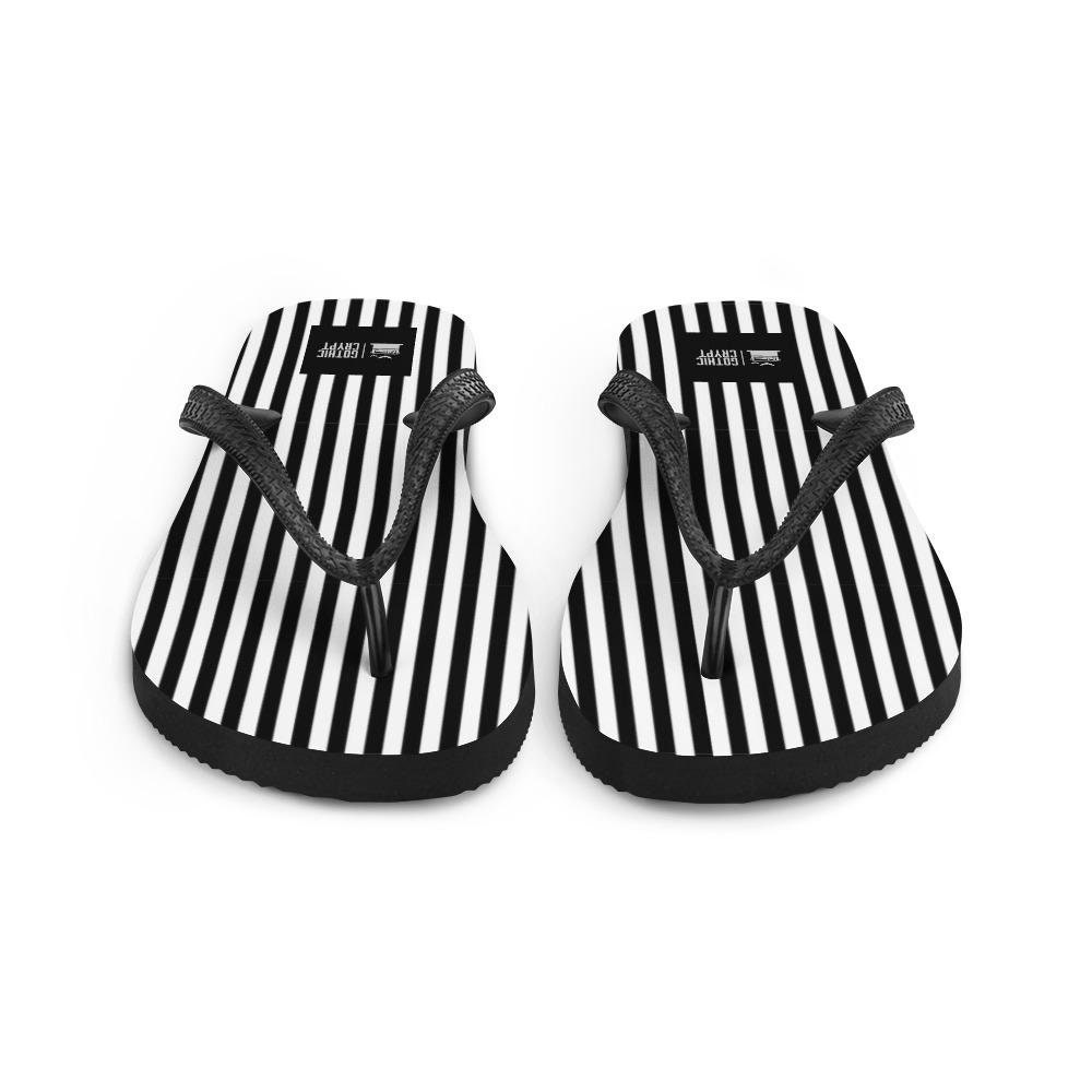 White & Black Striped Flip-Flops Alternative Footwear | Etsy