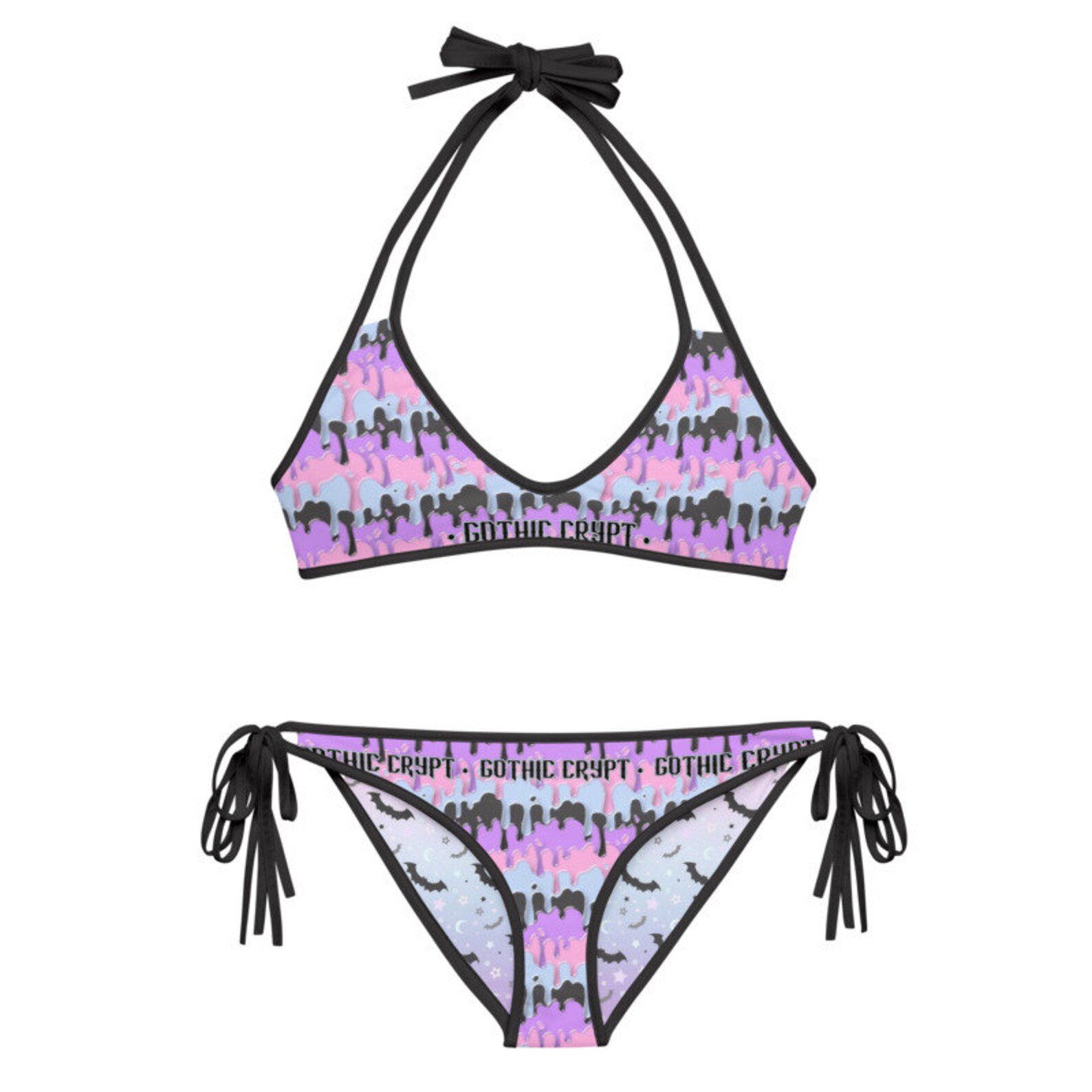 Reversible Pastel Goth Bikini Goth Punk Alternative Witchy Etsy