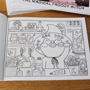 Madge the Froggy Witch Coloring Book-witch Coloring Book-halloween Coloring Pages-adult Coloring ...