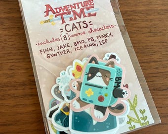 Adventure Time Cat Character Stickers, Waterproof Vinyl