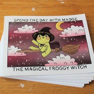 Madge the Froggy Witch Coloring Book-witch Coloring Book-halloween Coloring Pages-adult Coloring ...