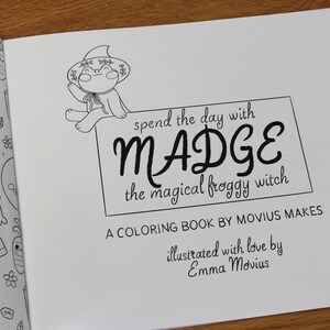 Madge the Froggy Witch Coloring Book-witch Coloring Book-halloween Coloring Pages-adult Coloring ...