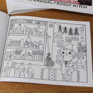 Madge the Froggy Witch Coloring Book-witch Coloring Book-halloween Coloring Pages-adult Coloring ...