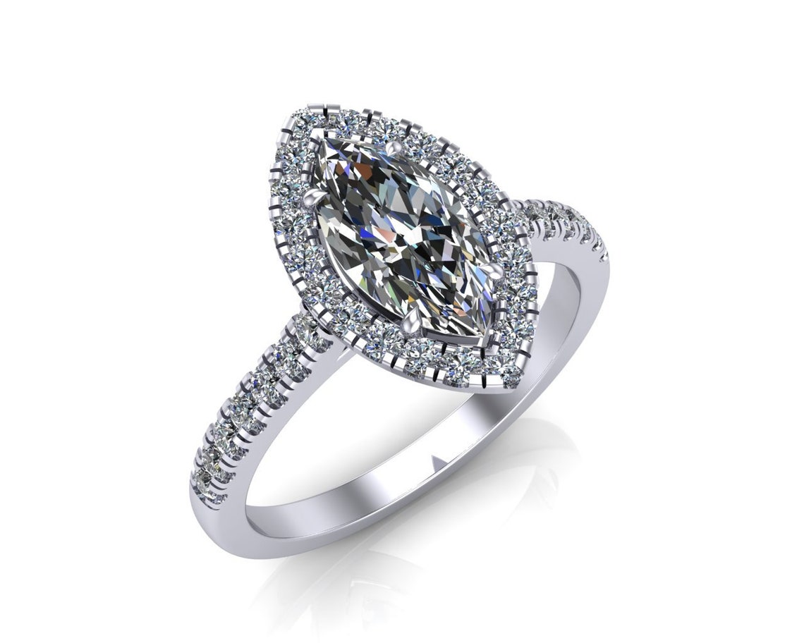 1.36 carat diamond ringmarquise diamond ring14k gold Etsy