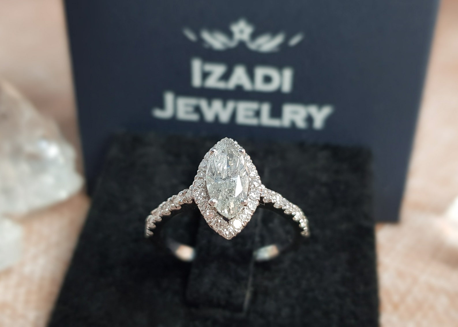 1.36 carat diamond ringmarquise diamond ring14k gold Etsy