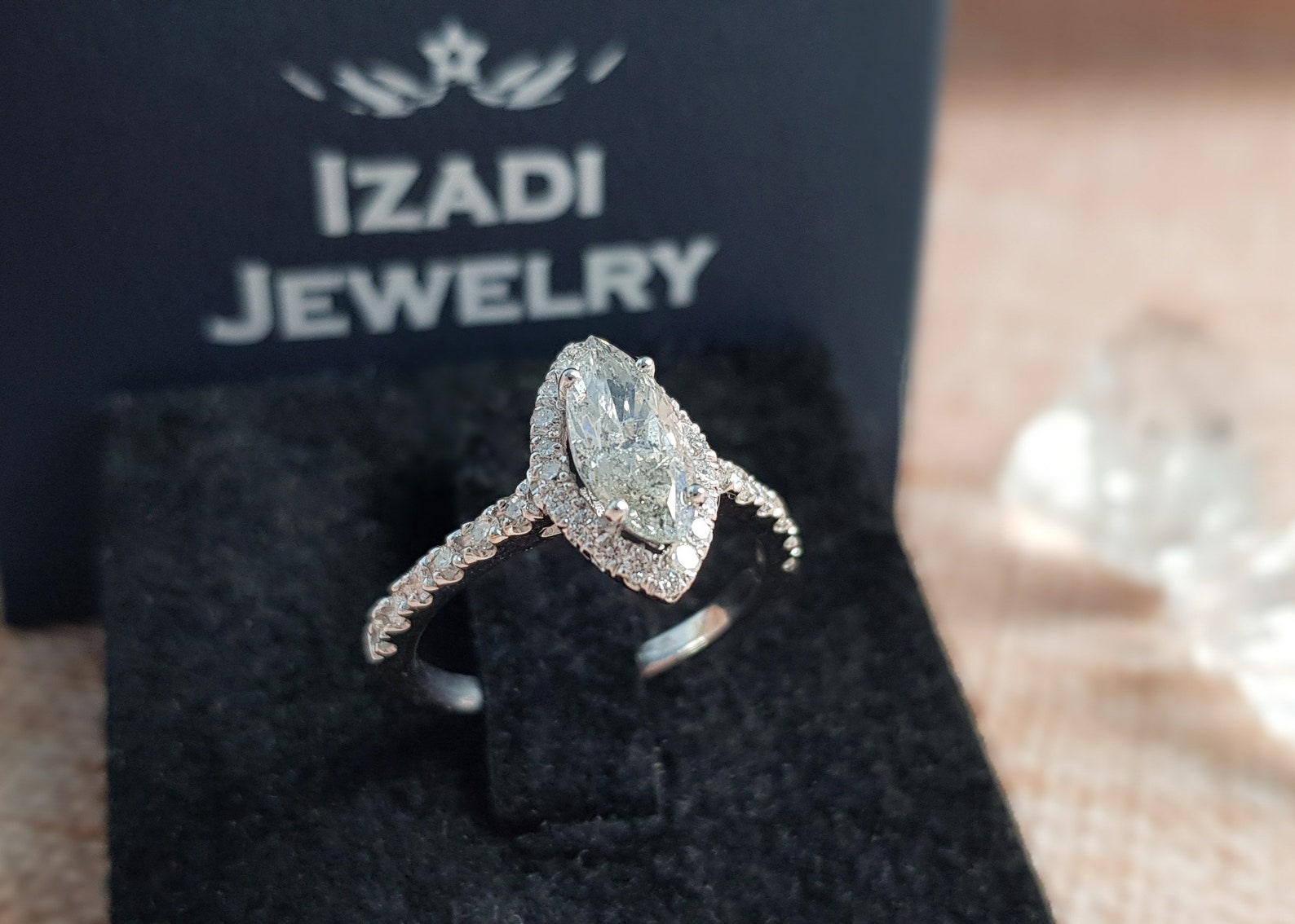 1.36 carat diamond ringmarquise diamond ring14k gold Etsy