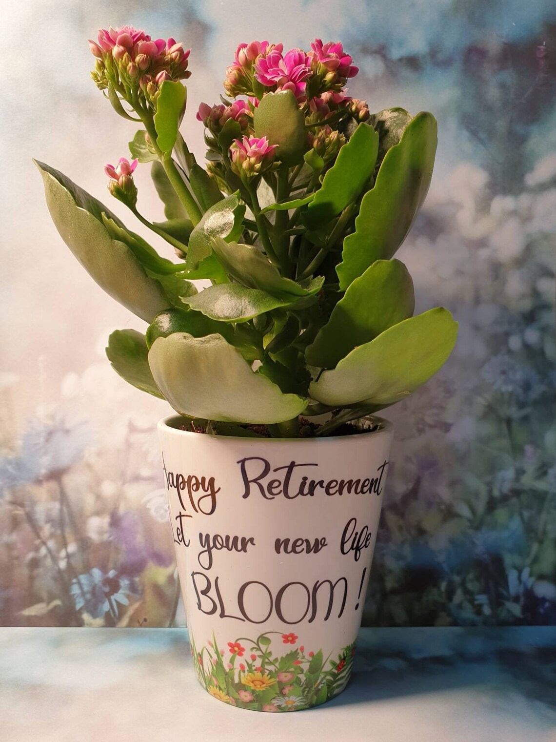 Retirement plant pot. planter Happy retired leaving gift. Etsy