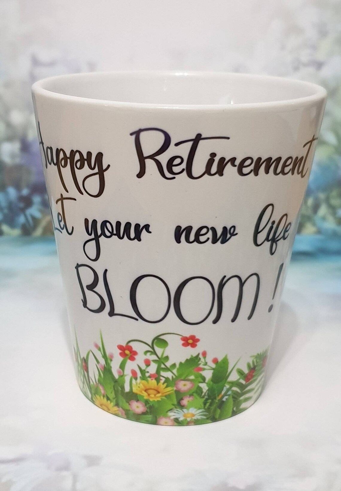 Retirement plant pot. planter Happy retired leaving gift. Etsy