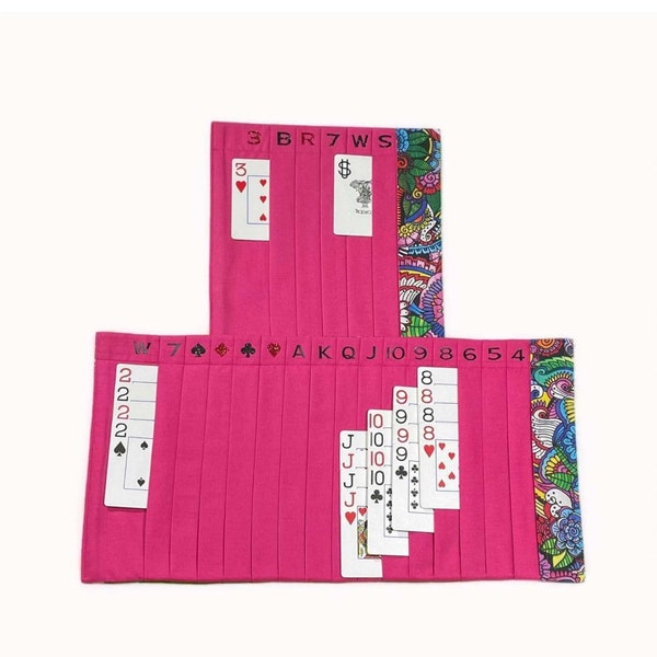 Cecelia - Pink - Samba Card Organizer Mats keep cards neat, uses less space, more visible, HTV Lettering on Both Mats