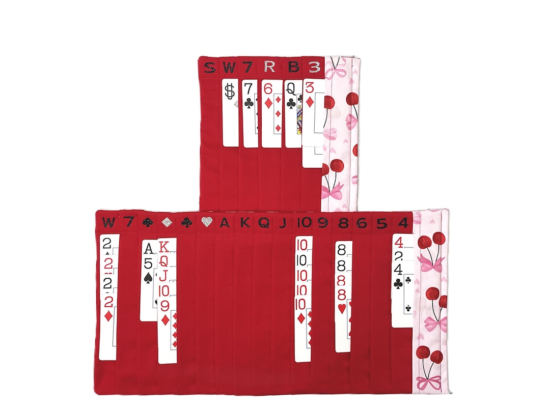 Cherry Pie - Red Samba Card Organizer Mats: Cotton Fabric, HTV