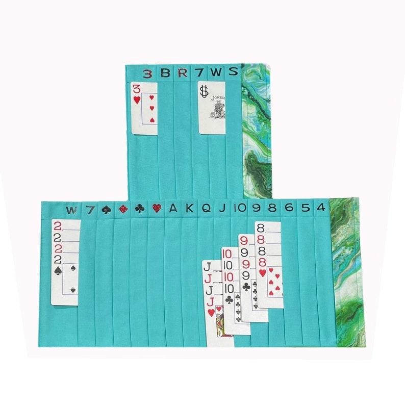 Juneau Aqua Samba Card Organizer Mats Keep Cards Neat Etsy