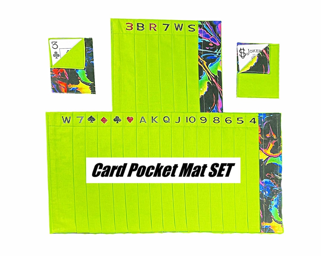 Palette Red Samba CARD POCKET Mat Sets Keep Cards Neat Etsy