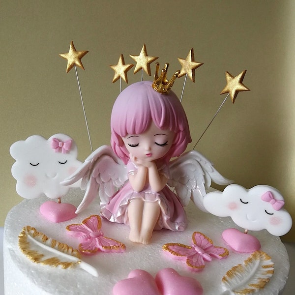 Baby Shower, niña, princesa, fiesta de cumpleaños mágica, decoración de bautizo/bautizo, decoración para tarta