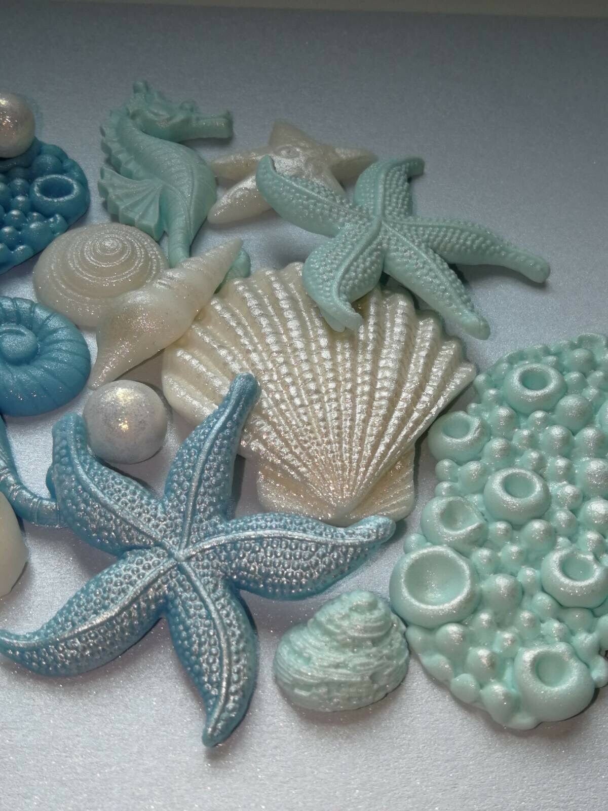 Edible Fondant Sugar Paste Seashells Seahorses Starfish | Etsy