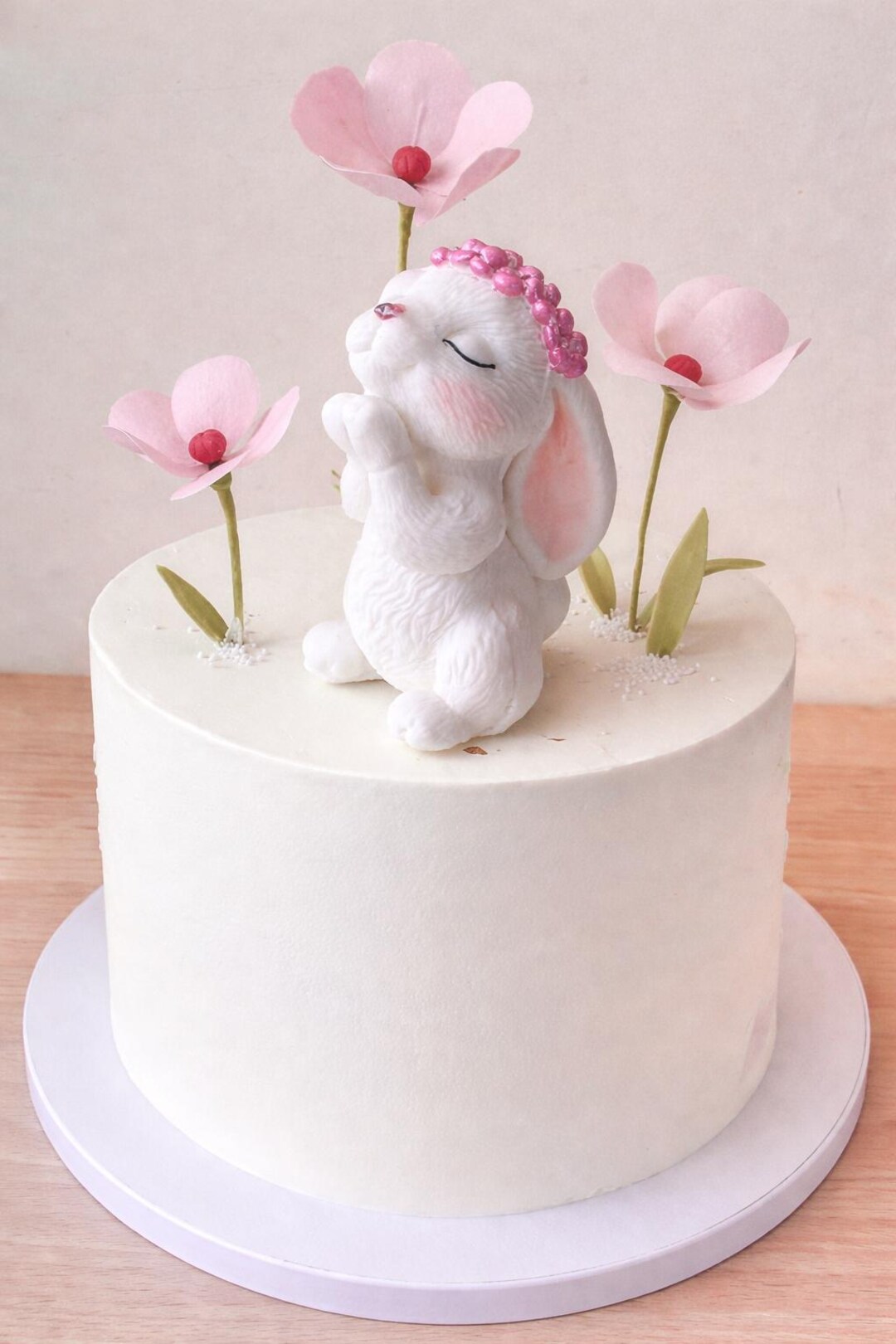 Fondant Bunny Rabbit Sugar Paste Cake Toppers Birthdays Baby Shower ...