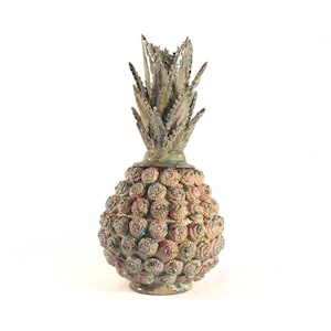 カラフルなローズウッドパイナップル - 50 cm 19.7 in - メキシコの手工芸品