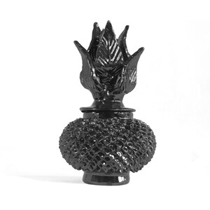 Small Black Spiky Pineapple - 21 cm 8.3 in - Mexican handmade