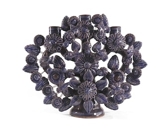 レレ人形、メキシコのおもちゃ、生命の樹、キャンドルホルダー、燭台