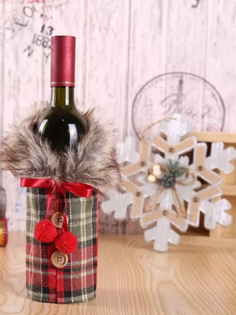 Sweater/christmas Coat Wine Bottle Cover Etsy UK