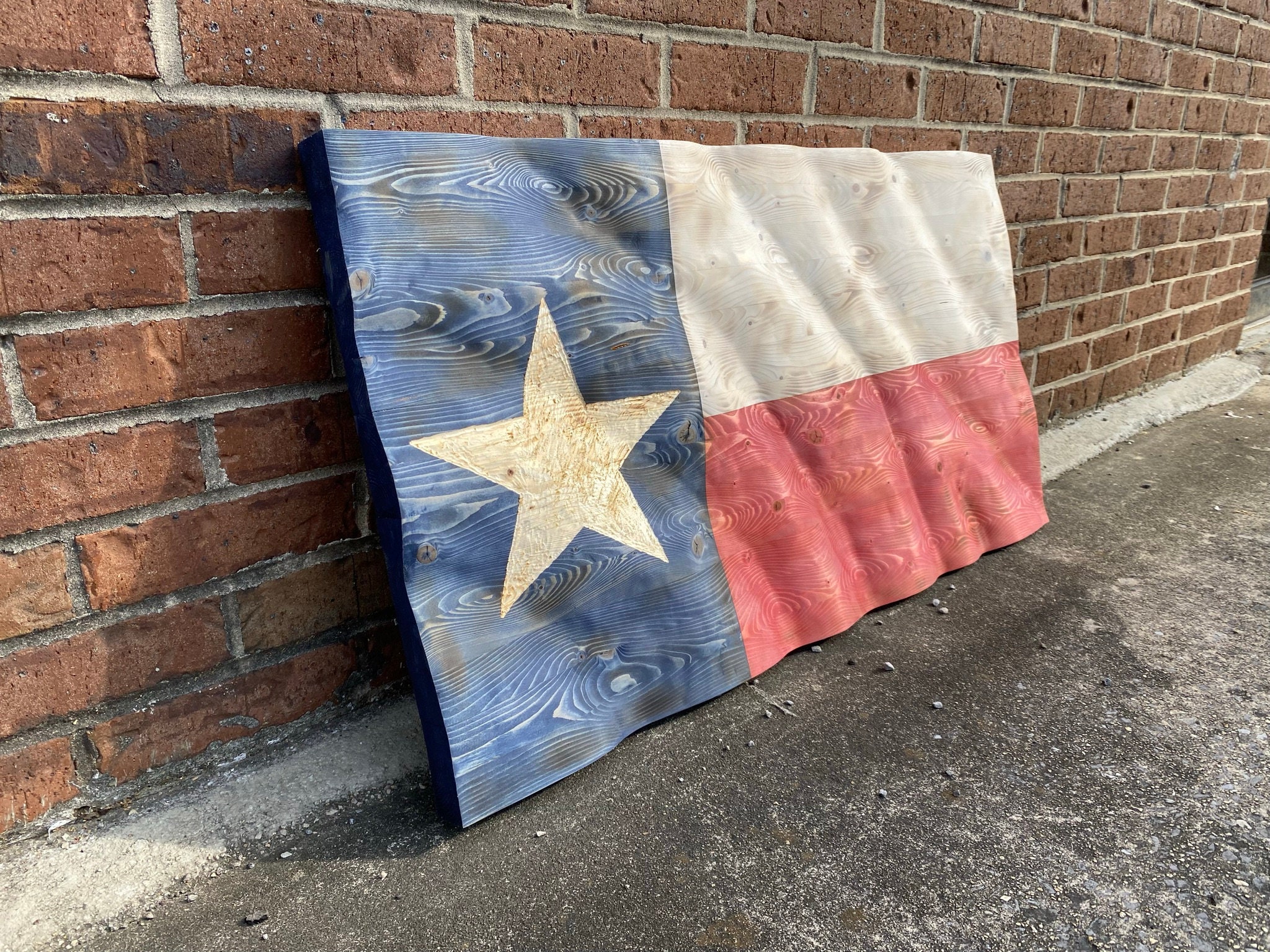 Wooden Texas Flag/ Waving wooden Texas Flag/ Texas flag/ Etsy