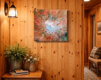 Title Sequence:  Abstract Acrylic Pour Painting