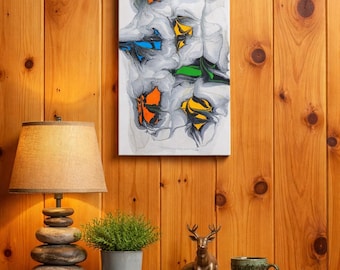 Butterflies: Gray, Orange, Blue, Yellow, Green Wings