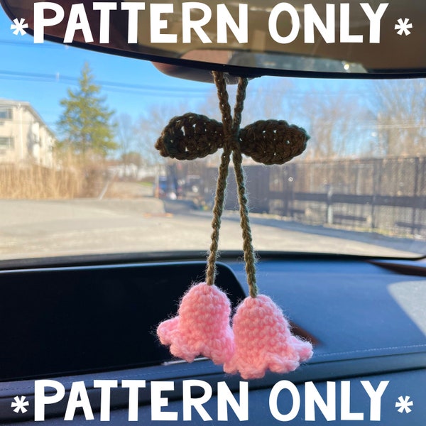 Crochet Blue Bells Car Charm Pattern for Intermediate Beginner Boo Bells Jack-O-Bells Car Charm Simple Crochet Pattern Small Project