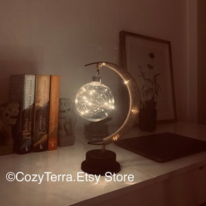Moon String Night Light USB Night Light Gift Idea for Friends Birthday Gifts Home Decor Modern Moon Art Decor Housewarming Gift